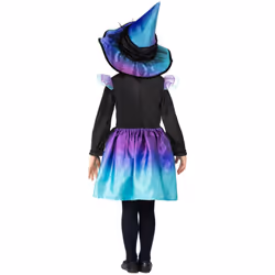 Smiffys Girls Cosmic Witch Costume Set - 1-2 Years, Black/Purple/Turquoise