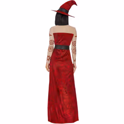 Smiffys Womens/Ladies Satanic Witch Costume Set - S, Red