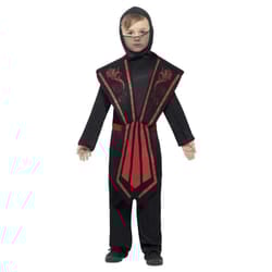Smiffys Childrens/Kids Ninja Costume - 7-9 Years, Black/Red