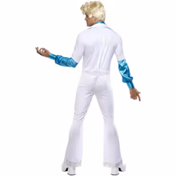 Smiffys Mens Disco Costume - M, White