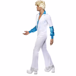 Smiffys Mens Disco Costume - M, White
