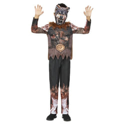 Smiffys Childrens/Kids Werewolf Warrior Costume Set - 7-9 Years, Bronze/Black