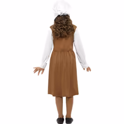 Smiffys Girls Tudor Costume Set - 4-6 Years, Brown