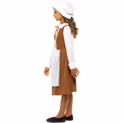 Smiffys Girls Tudor Costume Set - 4-6 Years, Brown