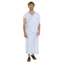 Smiffys Unisex Adult Toga Costume Robe - S, White