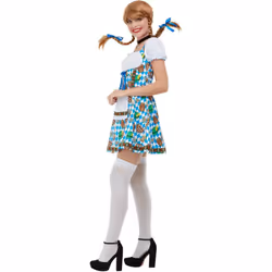 Smiffys Womens/Ladies Beer Maiden Oktoberfest Costume Dress - XS, Blue/White