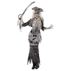 Smiffys Womens/Ladies Ghost Ship Ghoulina Costume - L, Grey