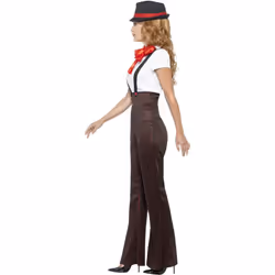 Smiffys Womens/Ladies Glam Gangster Costume Set - L, Black/Red
