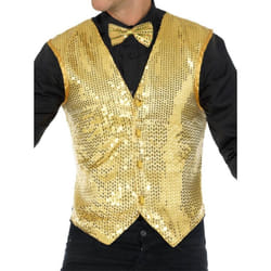 Smiffys Mens Sequin Costume Waistcoat