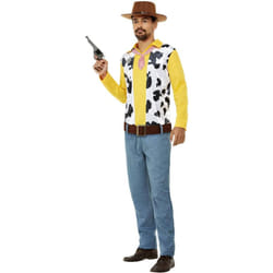 Smiffys Mens Western Cowboy Costume - XL, Yellow/White/Black/Blue