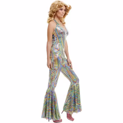 Smiffys Womens/Ladies Dancing Queen Costume Dress - S, Multicoloured