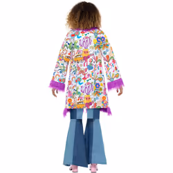 Smiffys Womens/Ladies 60s Groovy Hippie Coat - M, Multicoloured