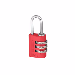 Abus Mechanical 145 Series Aluminium Combination Padlock - 20 mm, Red