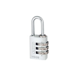 Abus Mechanical 145 Series Aluminium Combination Padlock - 20 mm, Silver