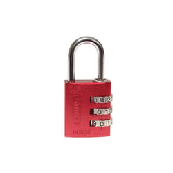 Abus Mechanical 145 Series Aluminium Combination Padlock - 30 mm, Red