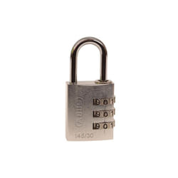 Abus Mechanical 145 Series Aluminium Combination Padlock - 30 mm, Silver