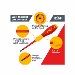 Wiha Softfinish Electric Sl/ph Screwdriver Set, 6 Piece