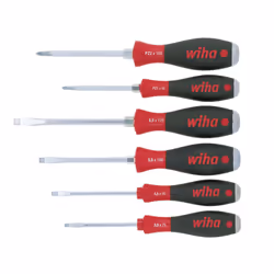 Wiha Softfinish Sl/pz Hex Blade Screwdriver Set, 6 Piece