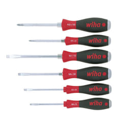 Wiha Softfinish Sl/pz Hex Blade Screwdriver Set, 6 Piece