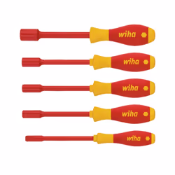 Wiha Softfinish Electric Hex Nut Driver Set, 5 Piece