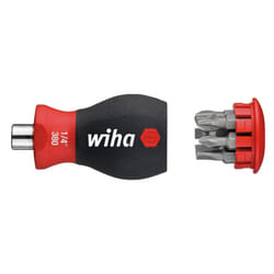 Wiha Magnetic Softfinish Stubby Screwdriver With Bit Magazine (sl, Ph)