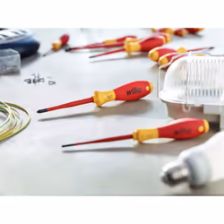 Wiha Softfinish Electric Slimfix Screwdriver, Slotted Tip