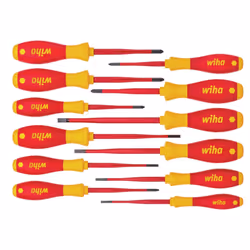 Wiha Softfinish Electric Slimfix Screwdriver Set, 12 Piece
