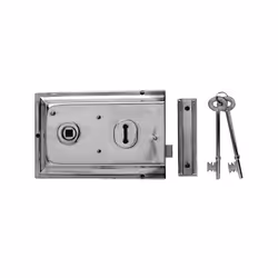 Yale Locks P334 Rim Lock 156 X 104mm - 156 x 104mm, Chrome