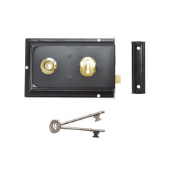 Yale Locks P334 Rim Lock 156 X 104mm - 156 x 104mm, Black
