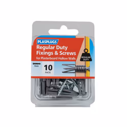 Plasplugs Regular-duty Fixings & Screws Pack Of 10