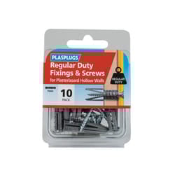 Plasplugs Regular-duty Fixings & Screws Pack Of 10