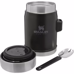 Stanley Legendary Food Jar & Spork - 13.9cm x 9.7cm x 8.9cm, Matt Black