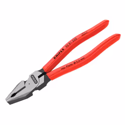 Knipex 02 01 Series High Leverage Combination Pliers, Plastic Coated Grip