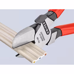 Knipex 70 01 Series Diagonal Cutters, Plastic Coated Grip