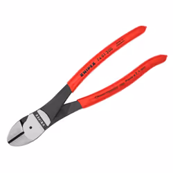 Knipex 74 01 Series High Leverage Diagonal Cutters, Plastic Coated Grips