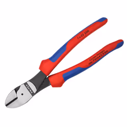 Knipex 74 02 Series High Leverage Diagonal Cutters, Multi-component Grip