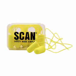 Scan Foam Earplugs & Cord (6 Pairs)