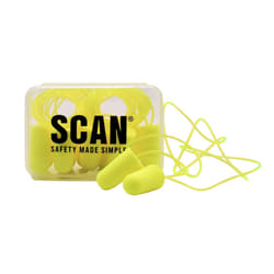 Scan Foam Earplugs & Cord (6 Pairs)