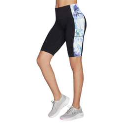 Skechers Womens/Ladies GoWalk Seascape Floral Biker Shorts - XL, Purple/Turquoise