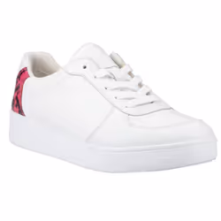 FitFlop Womens/Ladies Snake Print Leather Trainers - 8 UK, White/Raspberry