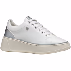 Geox Womens/Ladies D Sunnetty Nubuck Trainers - 6 UK, White/Silver
