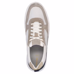 Geox Mens U Deiven Leather Trainers - 10 UK, Sand/White