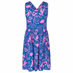 Mountain Warehouse Girls Lana Leaves Cross Back Dress - 7-8 Years, Cobalt