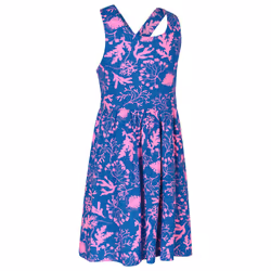 Mountain Warehouse Girls Lana Leaves Cross Back Dress - 7-8 Years, Cobalt