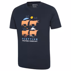 Mountain Warehouse Mens Scottish Weather Forecast Graphic T-Shirt - XS, Navy