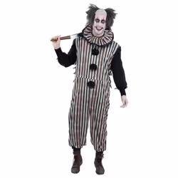 Smiffys Mens Vintage Clown Costume - M, Black/White