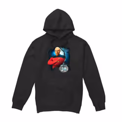 Star Trek Mens 30 Jean-Luc Picard Hoodie - S, Black