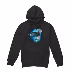 Star Trek Mens Ship 30 Hoodie - L, Black