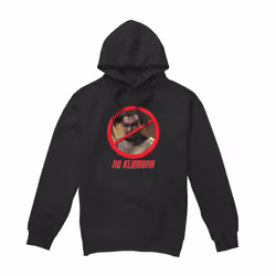 Star Trek Mens No Klingons Hoodie - M, Black