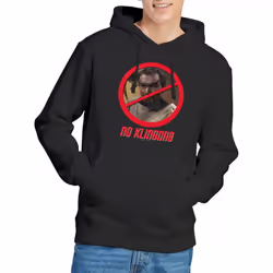 Star Trek Mens No Klingons Hoodie - M, Black